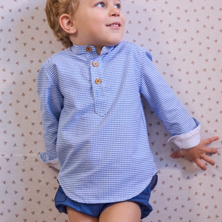 Conjunto niño azul Vichy Terracota La Martinica