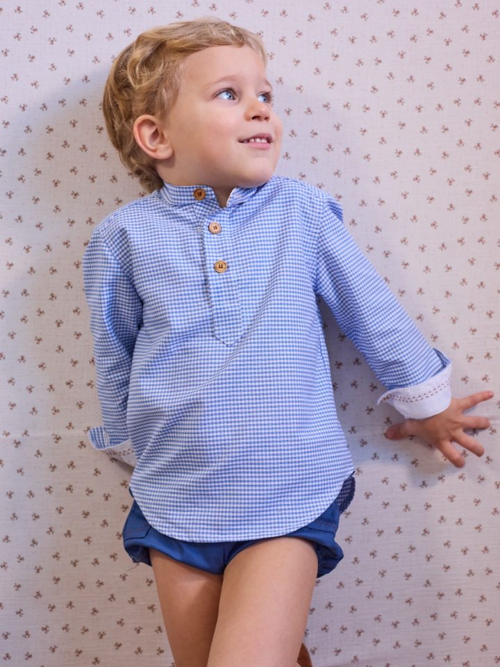 Conjunto niño azul Vichy Terracota La Martinica