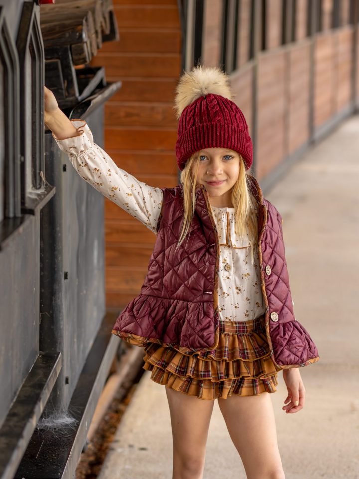 Chaleco sin mangas  granate  niña Eva Boetie