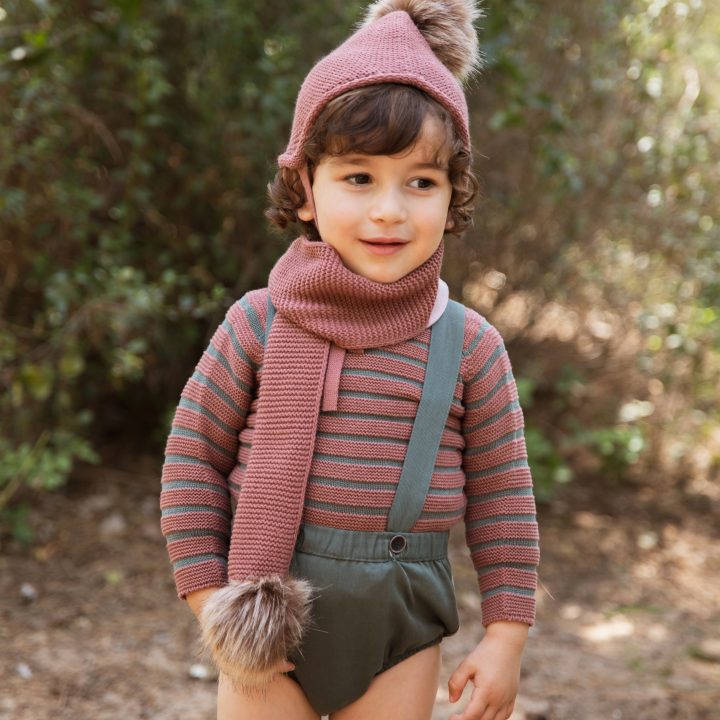 Conjunto niño oliva Paloma de la O