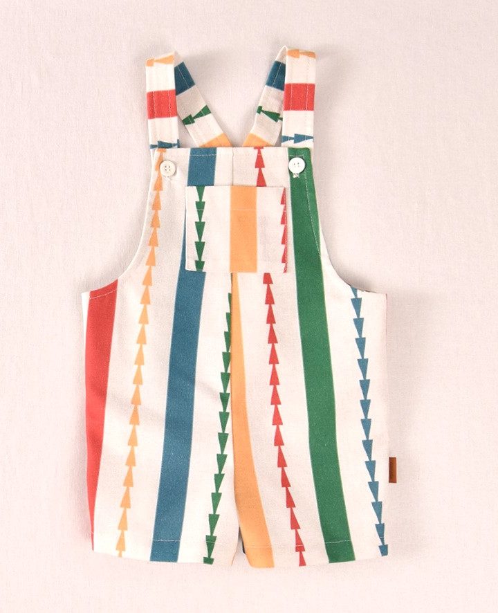 Peto pantalón rayas multicolor cocote