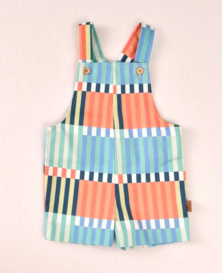 Peto pantalón rayitas colores cocote