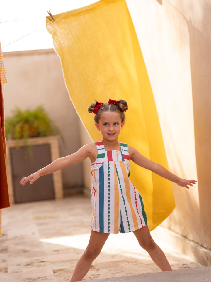 Peto niña rayas multicolor Cocote