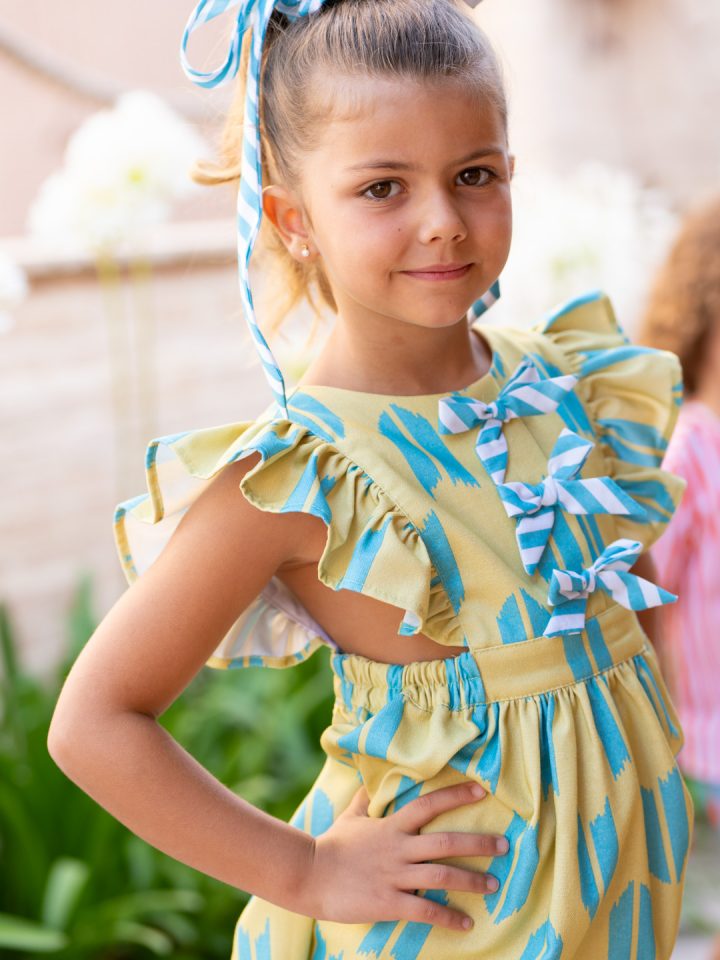 Vestido étnico niña pistacho Cocote