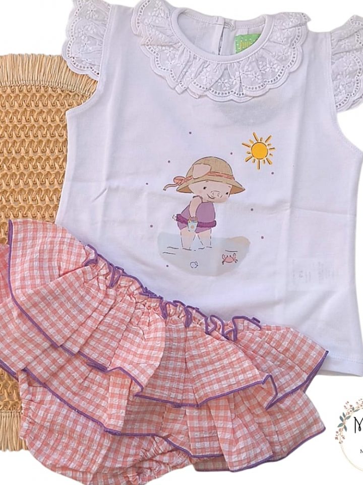 Conjunto camiseta y braguitas Pig Pío Pío
