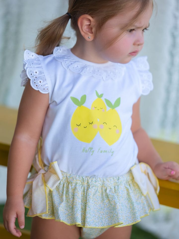 Conjunto camiseta y braguitas limones Pío Pío