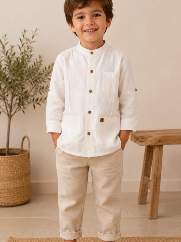 Camisa Guayabera blanca José Varón