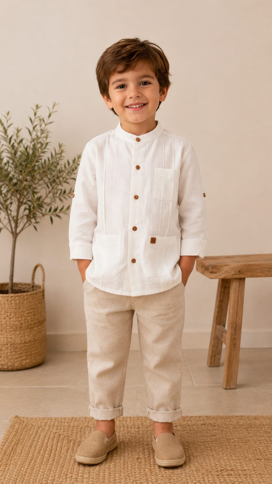 Camisa Guayabera blanca José Varón