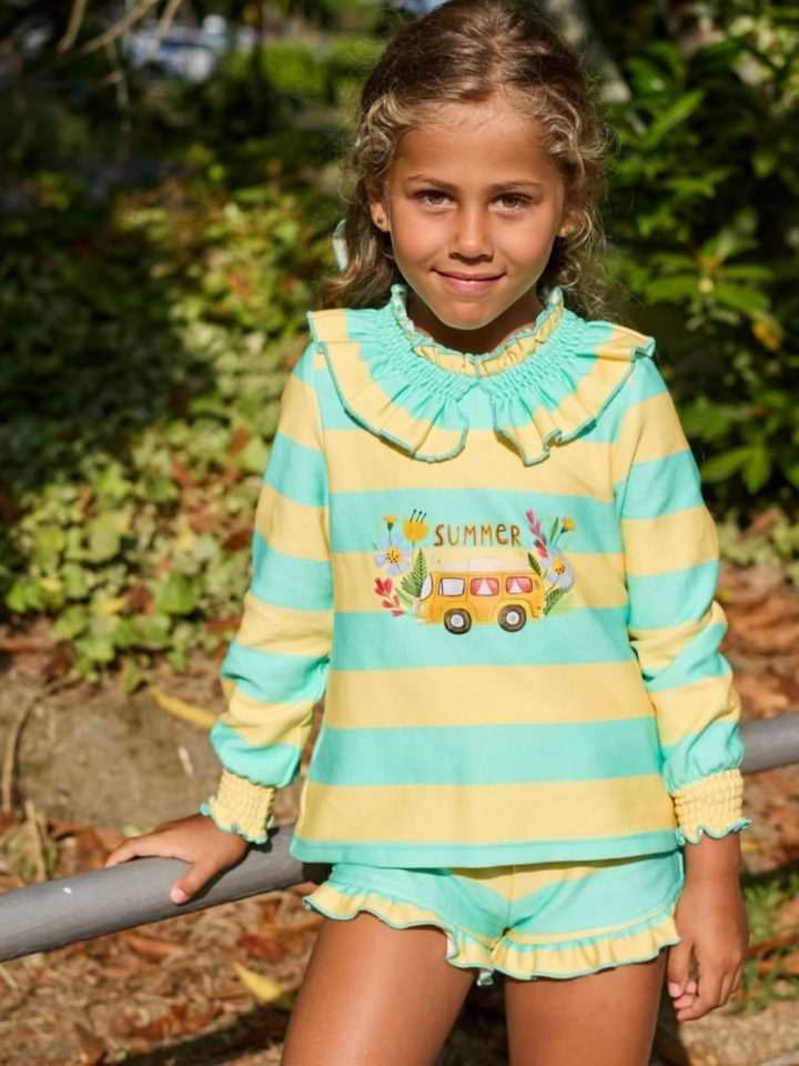 Conjunto sudadera y short rayas Provenza La Martinica