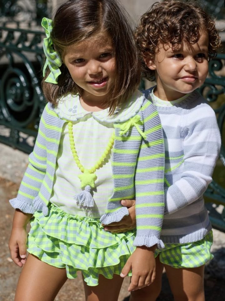 Conjunto niña con chaqueta rayas Flúor Pescardinos La Martinica