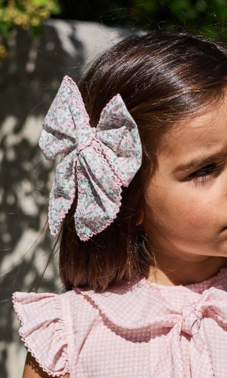 Lazo mediano flores cup cake