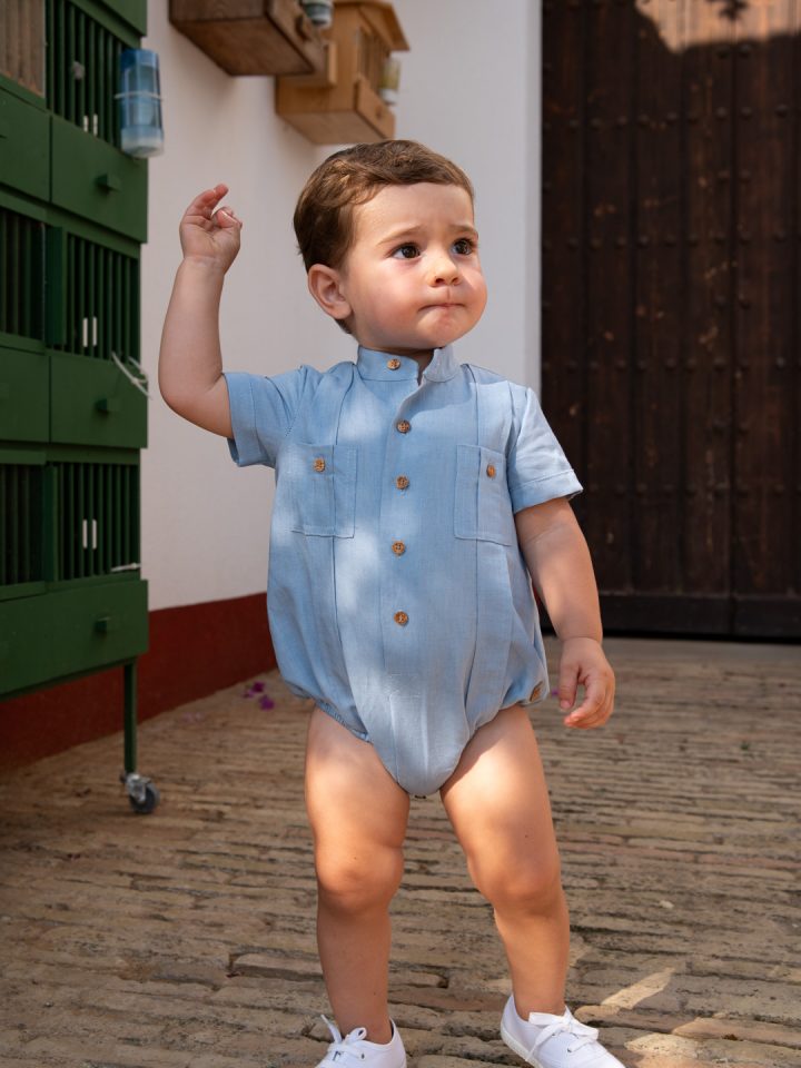 Pelele Guayabera celeste José Varón