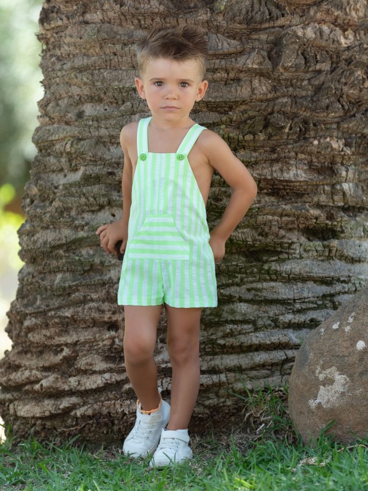 Peto niño Rayas flúor verde Nekenia