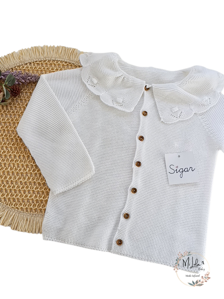 Chaqueta niña blanca Sigar