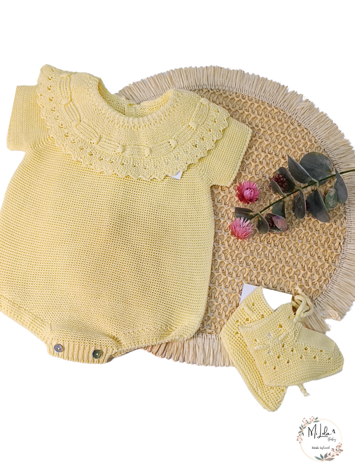 Pelele unisex vainilla con cuello Sigar