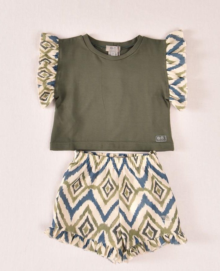 Conjunto de verano Oliva niña José Varón