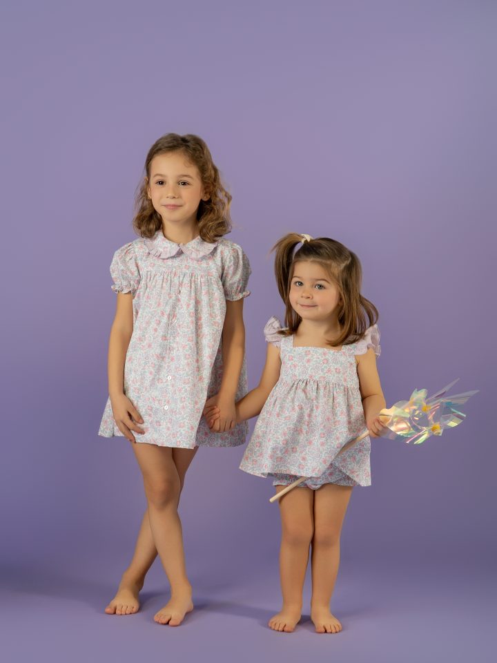 Vestido liberty malva Paloma de la O