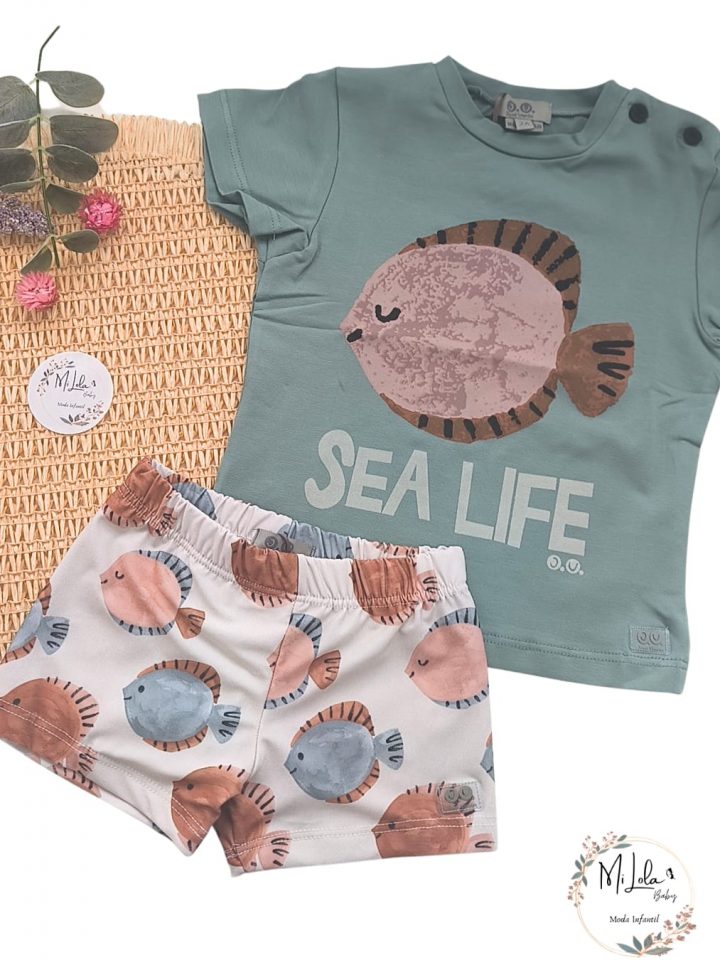 Conjunto de baño niño peces José Varón