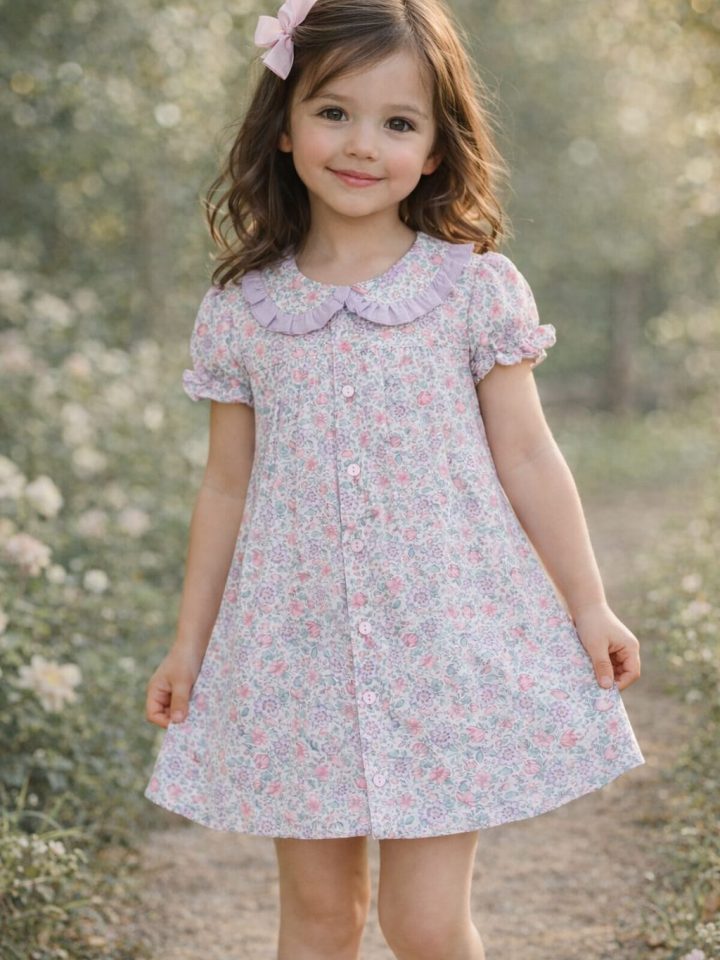 Vestido liberty malva Paloma de la O