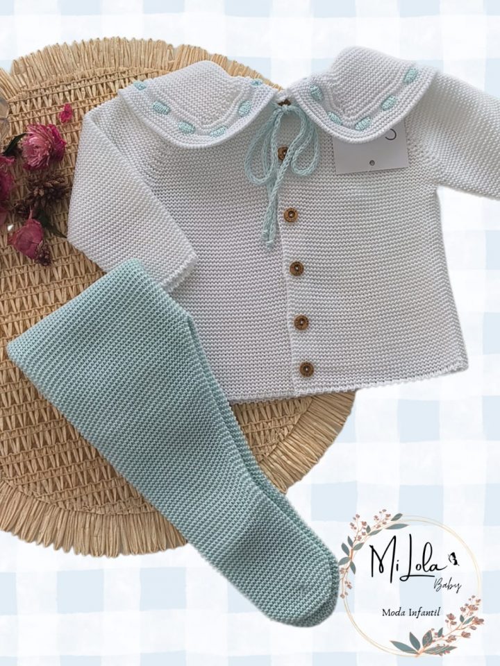 Conjunto Polainas de hilo blanco y agua Unisex Sigar