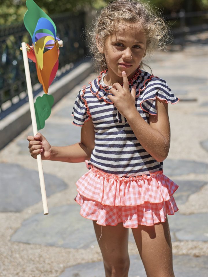 Conjunto braguitas y polo rayas Saint tropez La Martinica