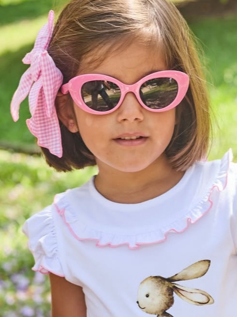 Lazo mediano vichy Rosa Rabbits La Martinica