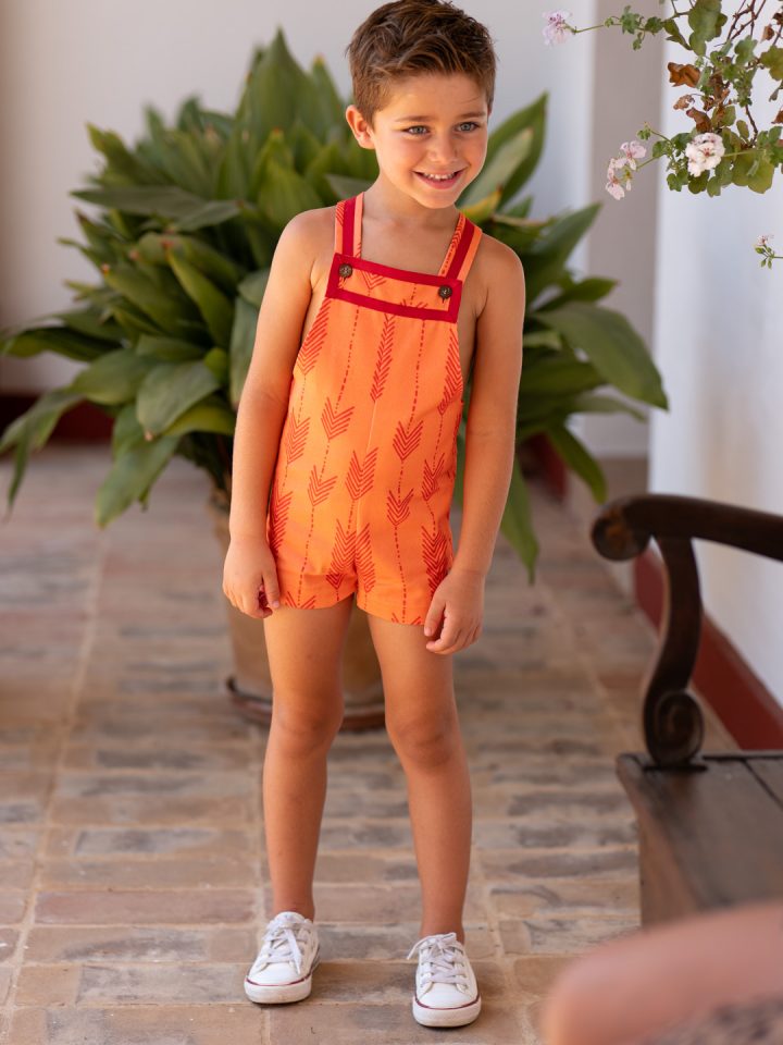 Peto pantalón espiga naranja José Varón