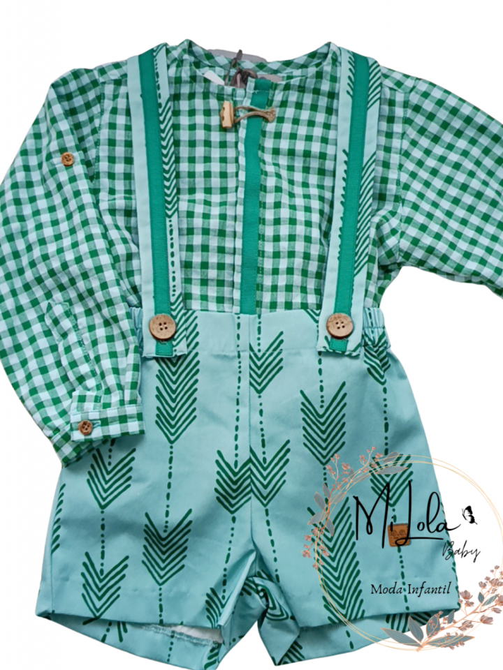 Conjunto niño camisa y pantalón tirantes espiga José Varón