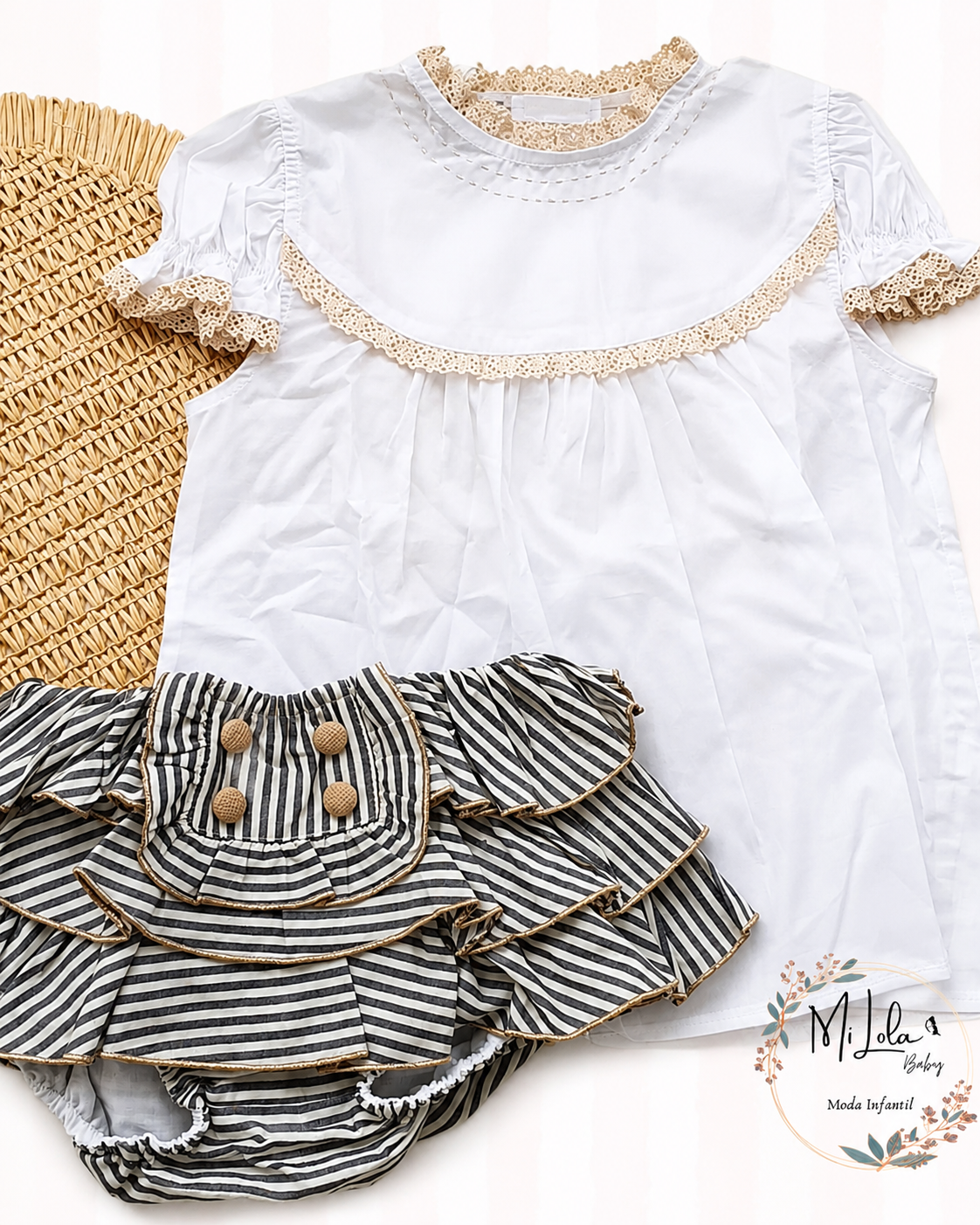 Conjunto camisa y braguitas Coffe La Martinica