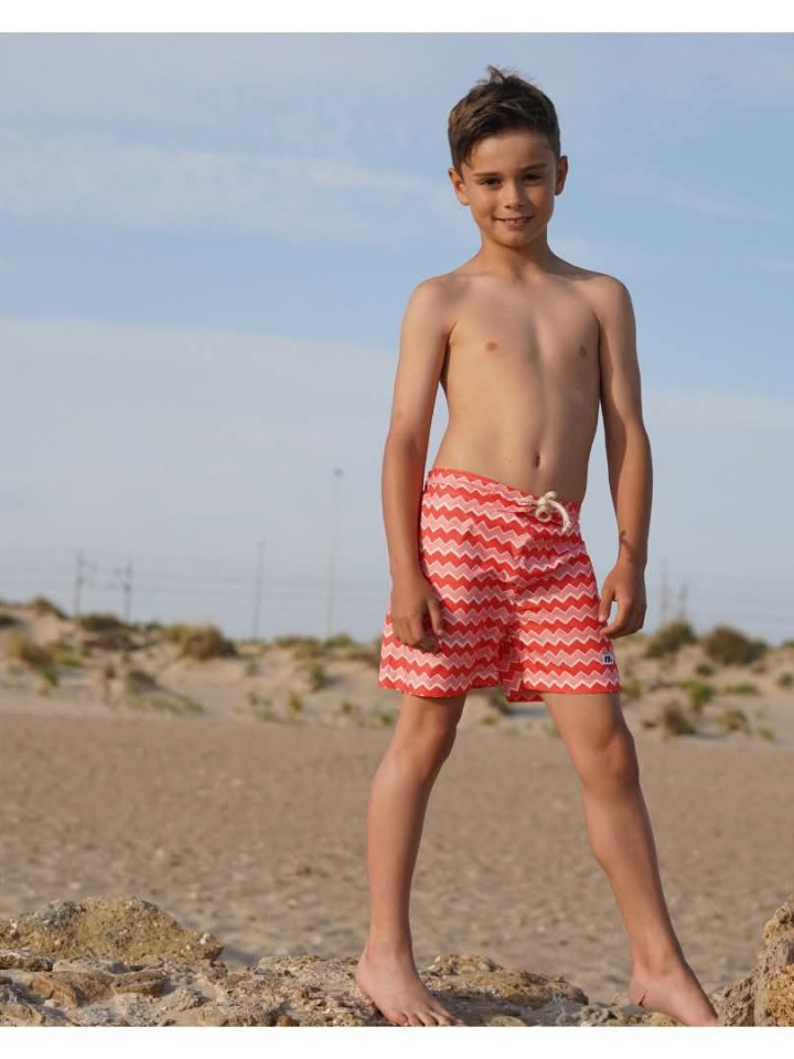 Bermudas niño zig zag Cereza Marea