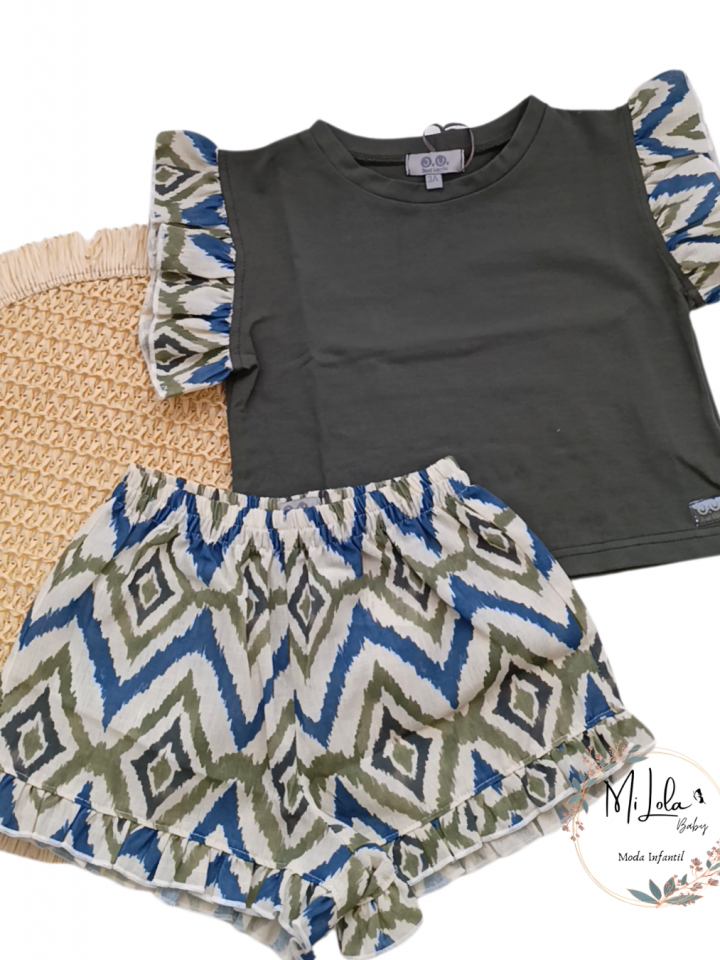 Conjunto de verano Oliva niña José Varón