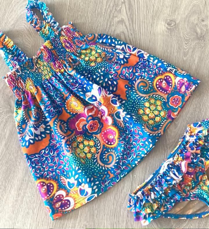 Conjunto caftan con braguitas de baño Real Marea