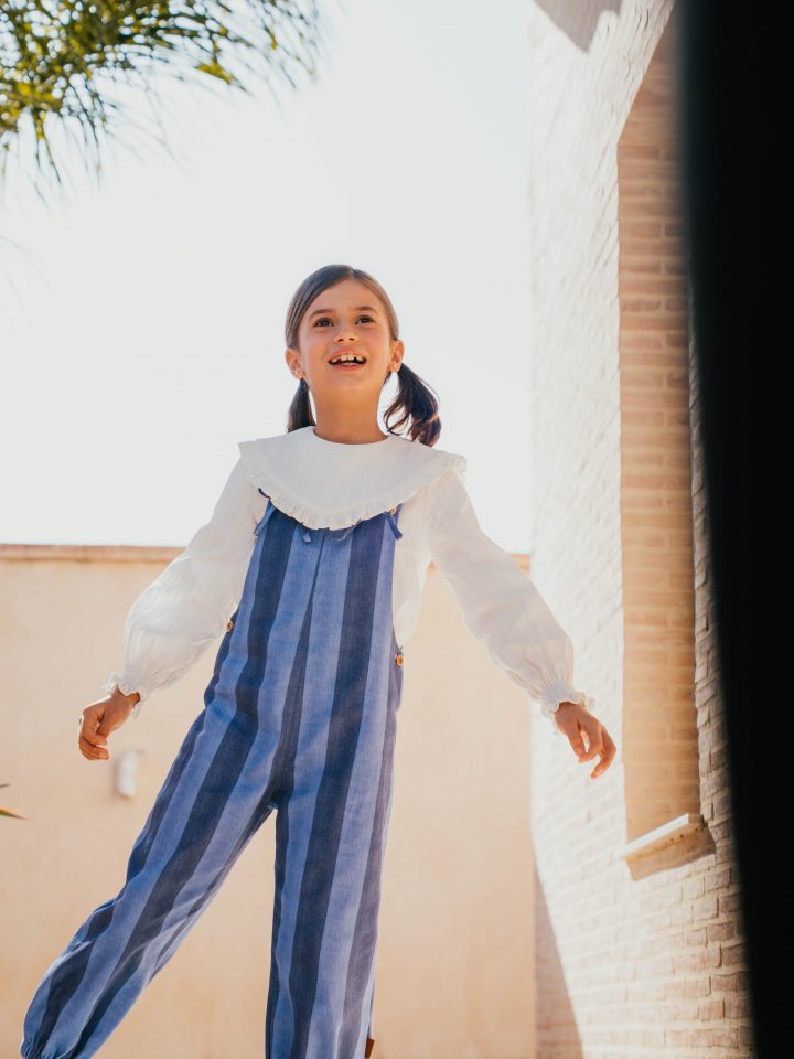 Peto largo niña denim cocote