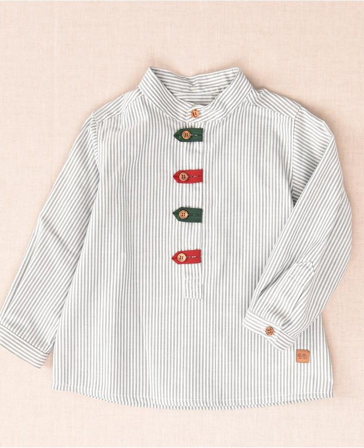Camisa mil rayas verdes niño José Varón