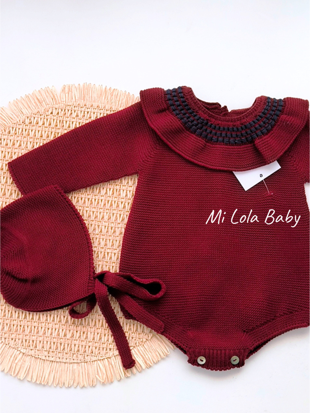 Conjunto pelele y capota Granate Sigar
