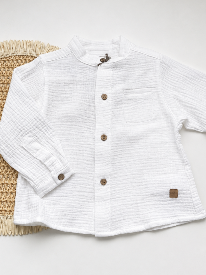 Camisa bambula blanca niño José Varón