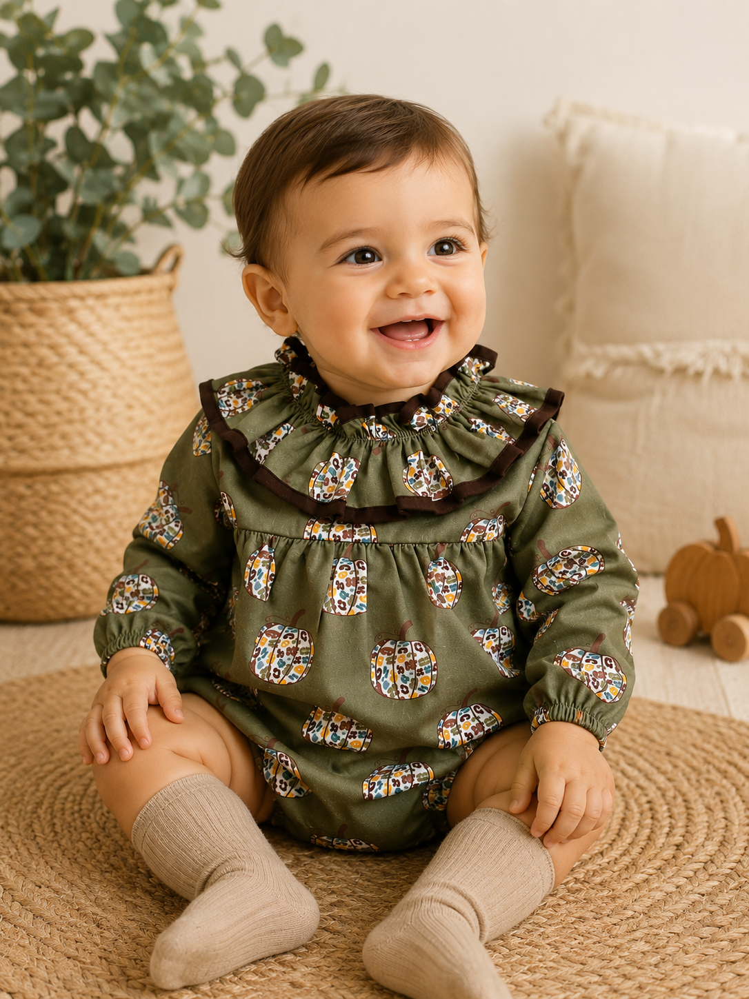 Pelele unisex calabazas José Varón - Imagen 2