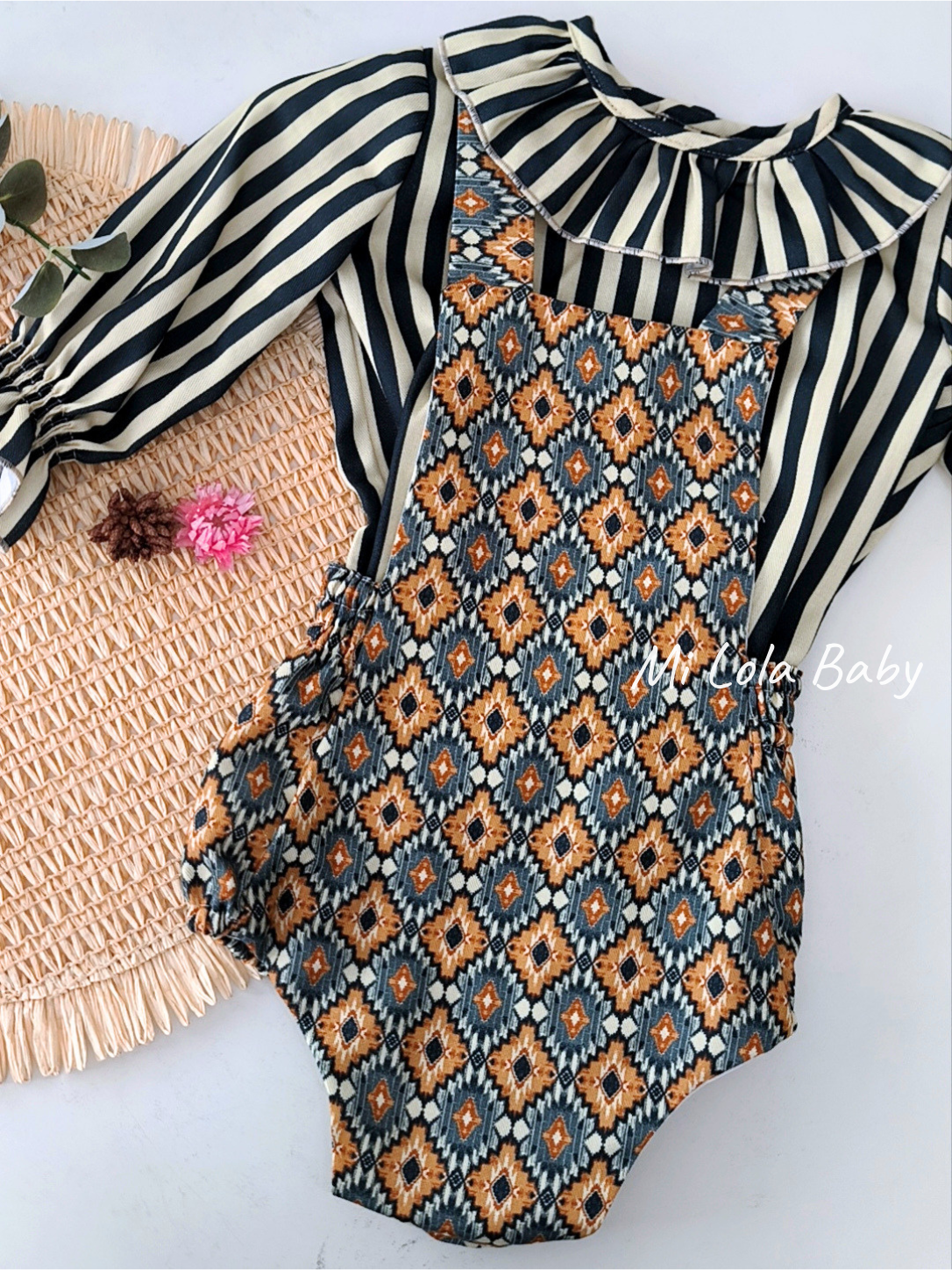 Conjunto unisex camisa y Ranita étnico Azahar
