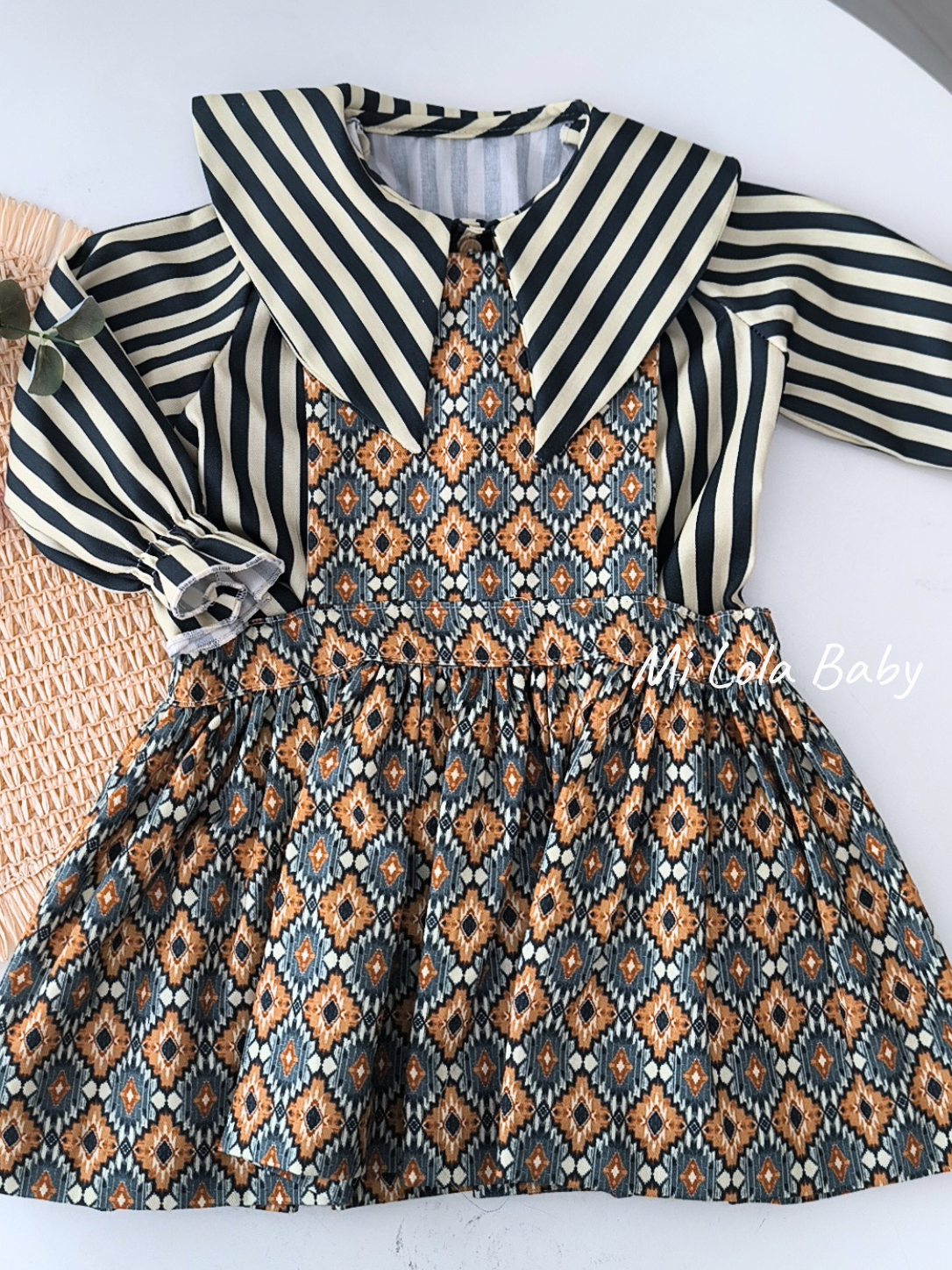 Conjunto pichi niña con blusa Étnico Azahar