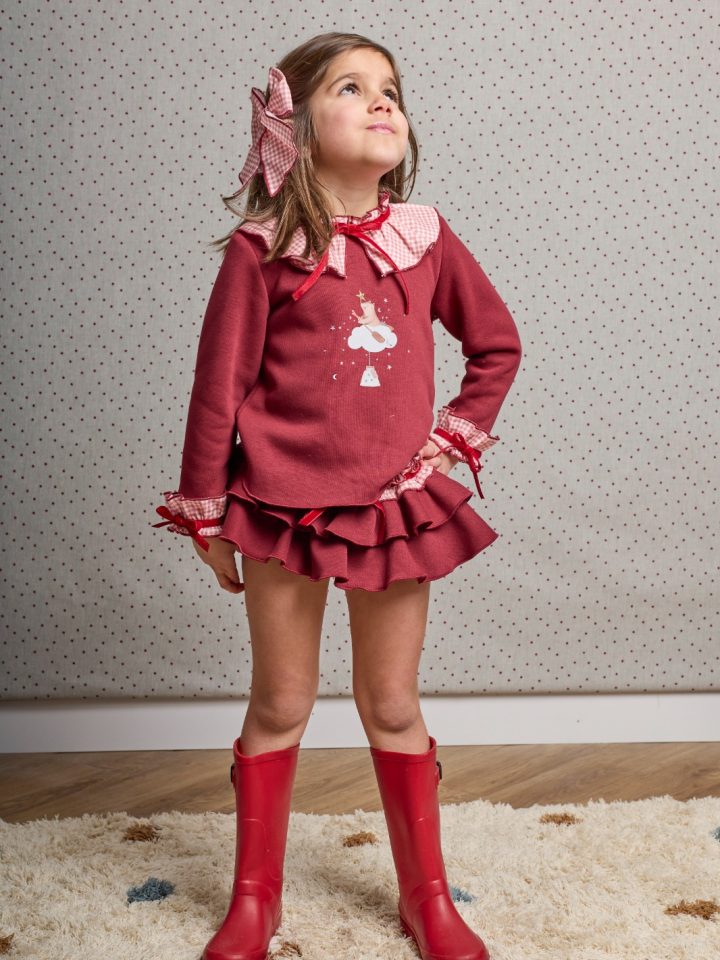 Conjunto de niña felpa sudadera y braguitas Xandre La Martinica